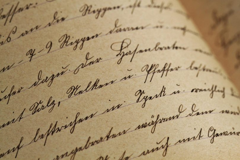 Handschriftprobe: Handgeschriebenes Dokument
