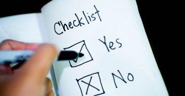 Checkliste - Yes und No zum ankreuzen